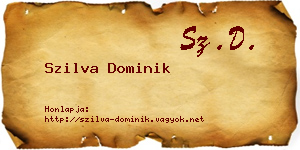 Szilva Dominik névjegykártya