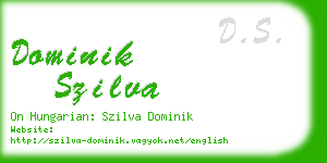 dominik szilva business card